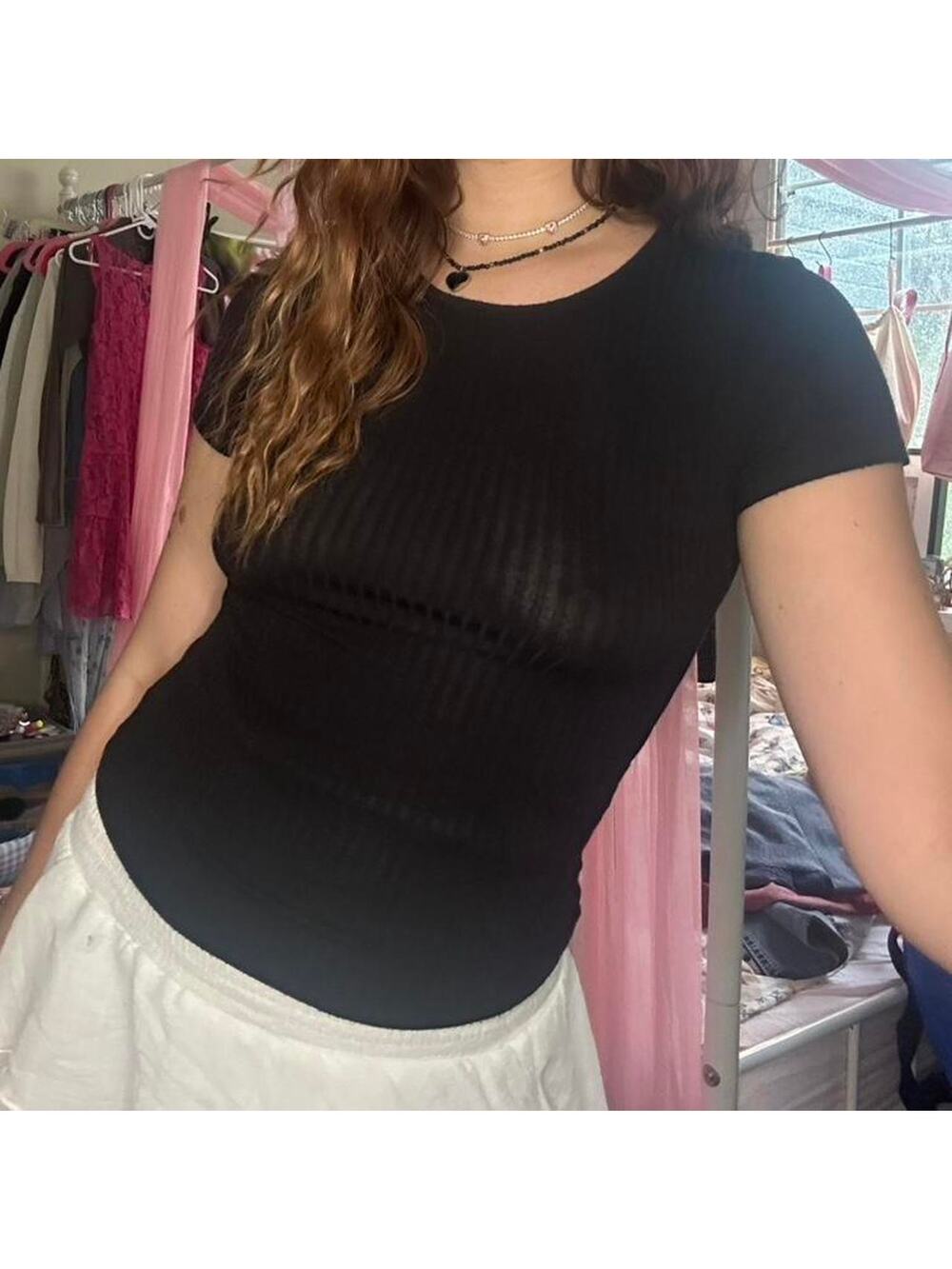 Free people intimately black ribbed